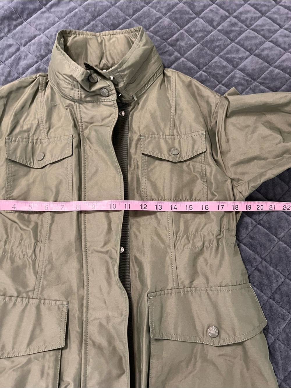 Moncler Hooded Jacket Women Medium 2 Military LLO concealed Field Cargo $1690 - Picture 14 of 16